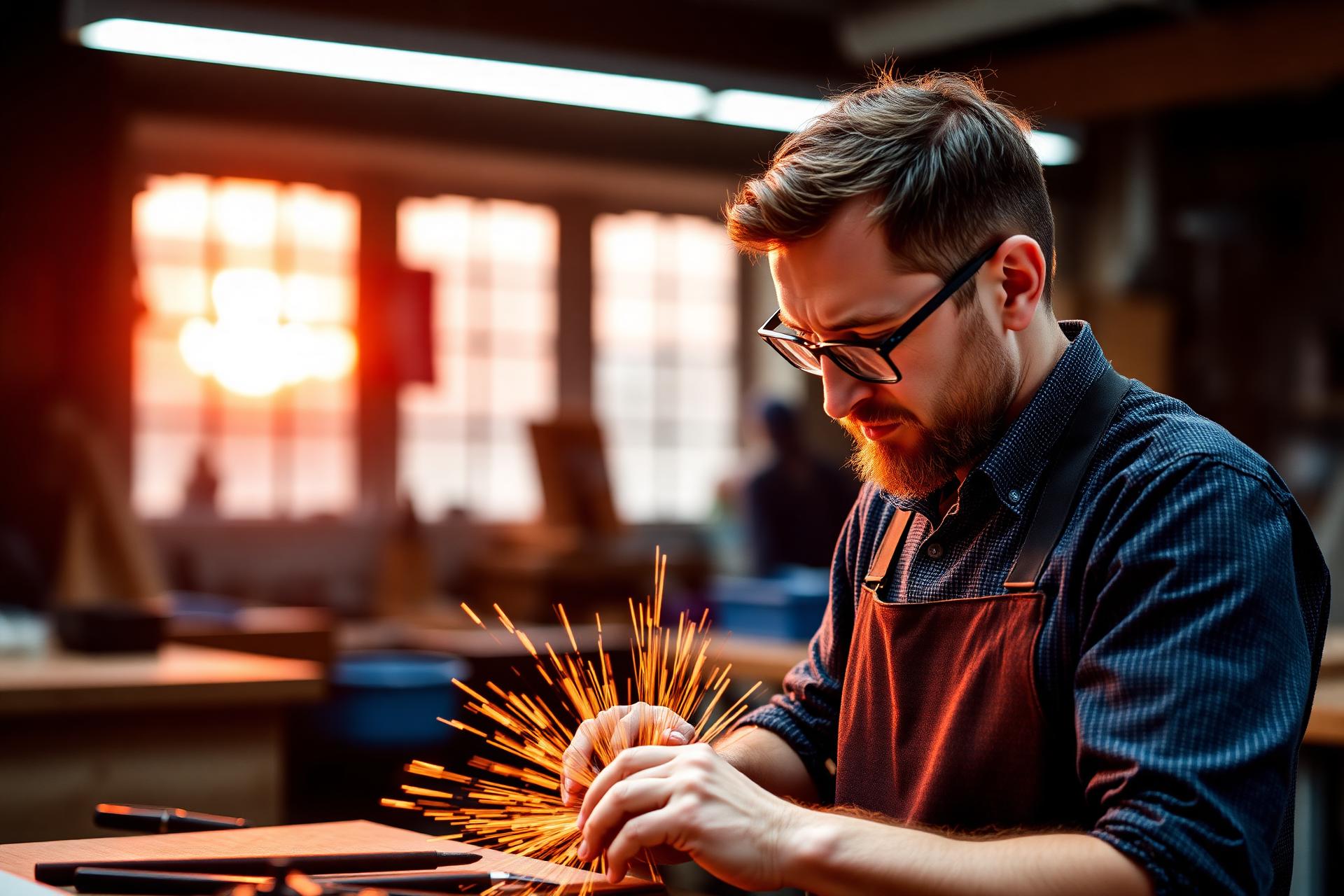 Handwerker in der Werkstatt
